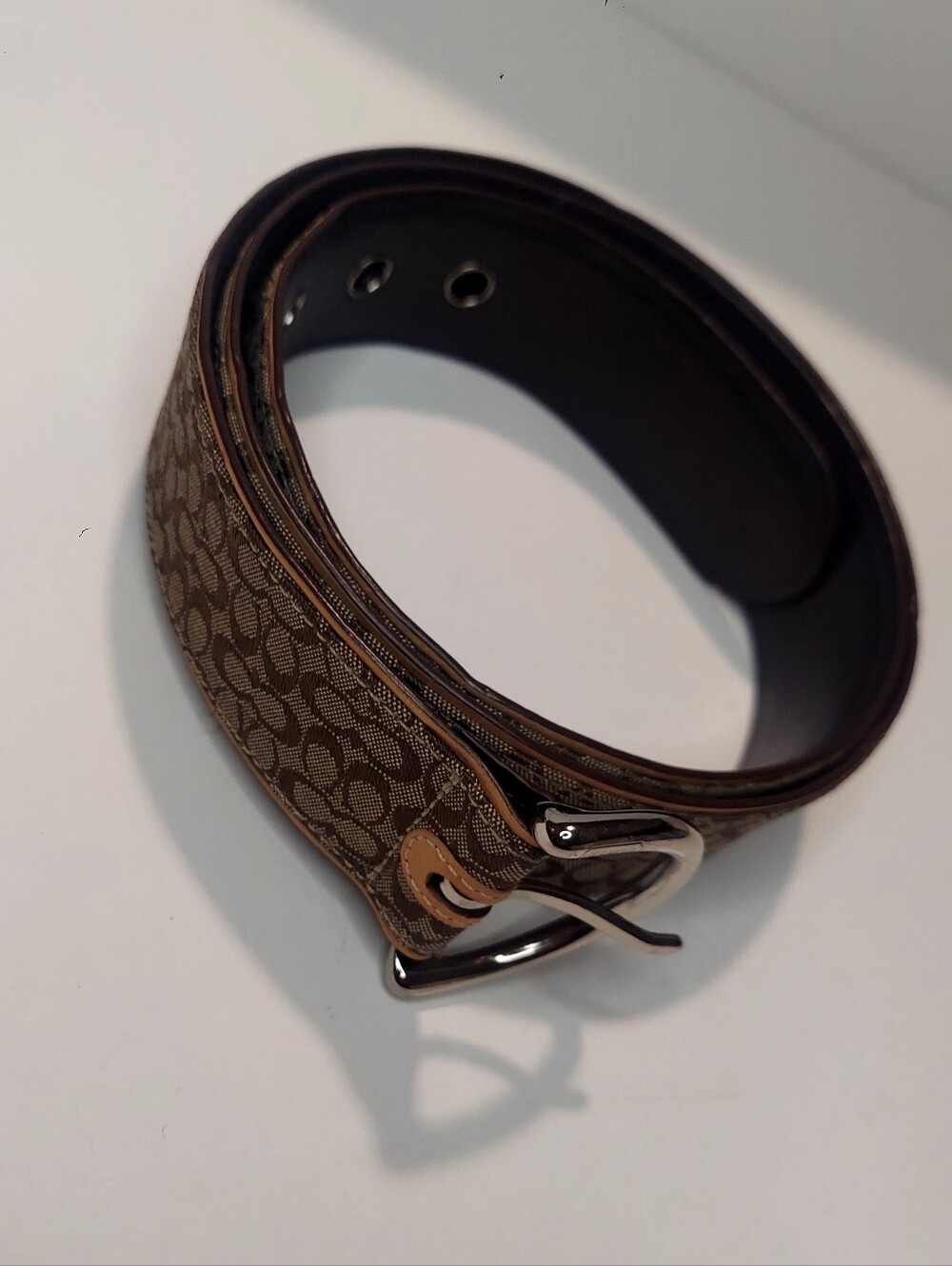 Coach Signature Canvas Belt